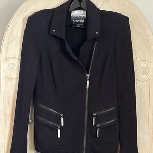 Kensie Black Cotton Jacket, New Without Tags, Size M